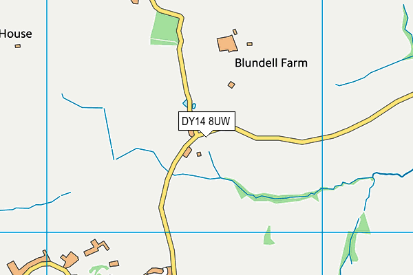 DY14 8UW map - OS VectorMap District (Ordnance Survey) DY14 8UW map - OS VectorMap District (Ordnance Survey)