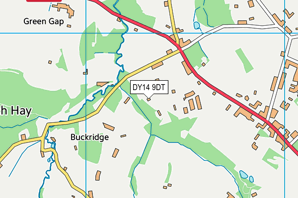DY14 9DT map - OS VectorMap District (Ordnance Survey) DY14 9DT map - OS VectorMap District (Ordnance Survey)