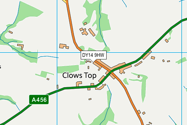 DY14 9HW map - OS VectorMap District (Ordnance Survey)