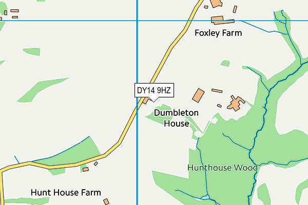DY14 9HZ map - OS VectorMap District (Ordnance Survey)