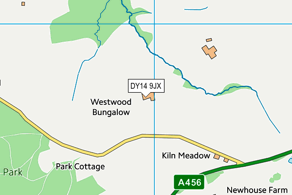 DY14 9JX map - OS VectorMap District (Ordnance Survey)