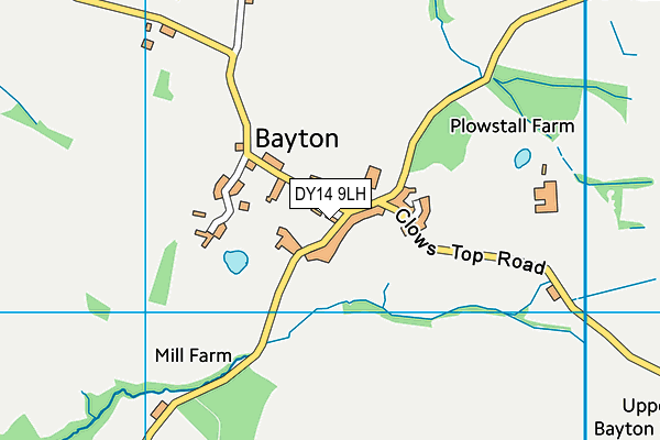 DY14 9LH map - OS VectorMap District (Ordnance Survey)