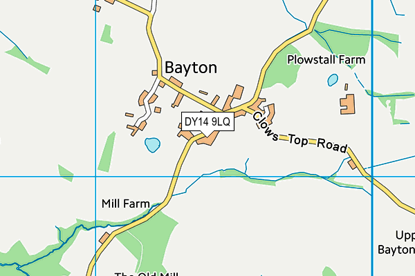 DY14 9LQ map - OS VectorMap District (Ordnance Survey) DY14 9LQ map - OS VectorMap District (Ordnance Survey)
