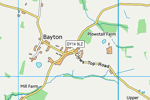 DY14 9LZ map - OS VectorMap District (Ordnance Survey) DY14 9LZ map - OS VectorMap District (Ordnance Survey)