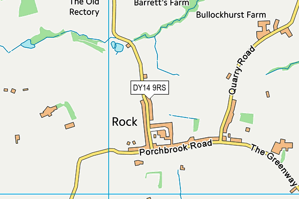 DY14 9RS map - OS VectorMap District (Ordnance Survey) DY14 9RS map - OS VectorMap District (Ordnance Survey)
