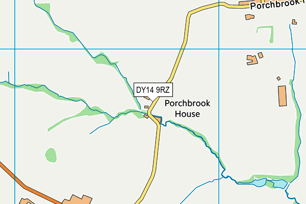 DY14 9RZ map - OS VectorMap District (Ordnance Survey) DY14 9RZ map - OS VectorMap District (Ordnance Survey)