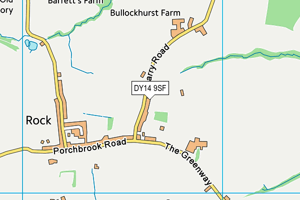 DY14 9SF map - OS VectorMap District (Ordnance Survey) DY14 9SF map - OS VectorMap District (Ordnance Survey)