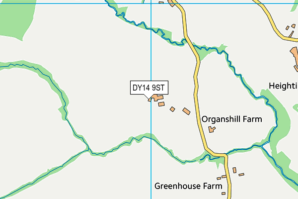 DY14 9ST map - OS VectorMap District (Ordnance Survey) DY14 9ST map - OS VectorMap District (Ordnance Survey)