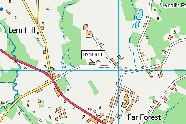 DY14 9TT map - OS VectorMap District (Ordnance Survey) DY14 9TT map - OS VectorMap District (Ordnance Survey)