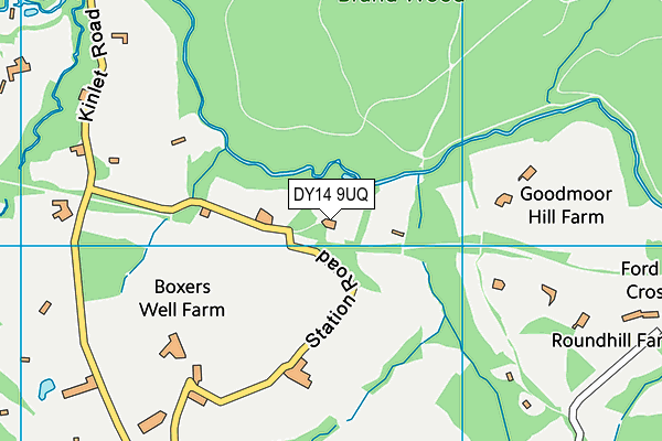 DY14 9UQ map - OS VectorMap District (Ordnance Survey)