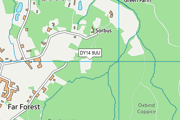 DY14 9UU map - OS VectorMap District (Ordnance Survey) DY14 9UU map - OS VectorMap District (Ordnance Survey)