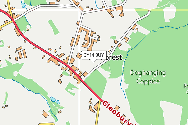 DY14 9UY map - OS VectorMap District (Ordnance Survey) DY14 9UY map - OS VectorMap District (Ordnance Survey)