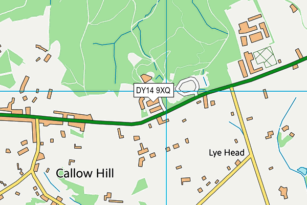 DY14 9XQ map - OS VectorMap District (Ordnance Survey)