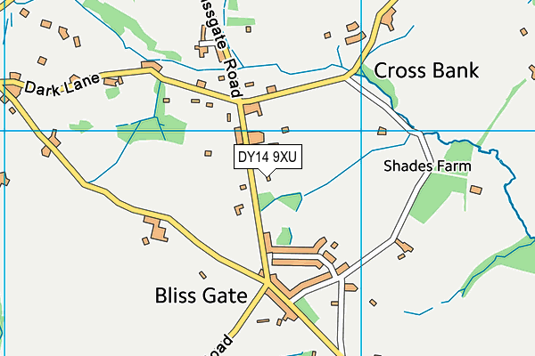 DY14 9XU map - OS VectorMap District (Ordnance Survey) DY14 9XU map - OS VectorMap District (Ordnance Survey)