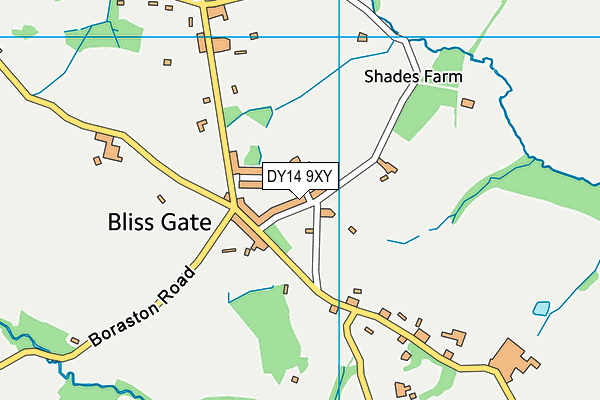DY14 9XY map - OS VectorMap District (Ordnance Survey) DY14 9XY map - OS VectorMap District (Ordnance Survey)