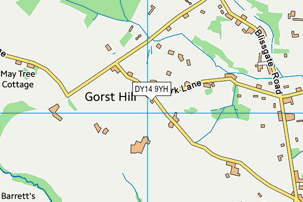 DY14 9YH map - OS VectorMap District (Ordnance Survey) DY14 9YH map - OS VectorMap District (Ordnance Survey)