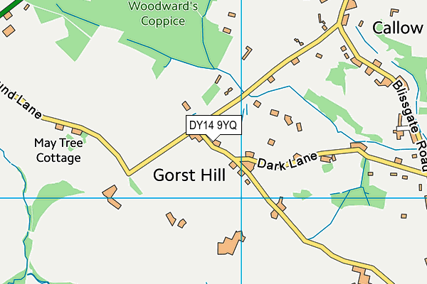 DY14 9YQ map - OS VectorMap District (Ordnance Survey) DY14 9YQ map - OS VectorMap District (Ordnance Survey)