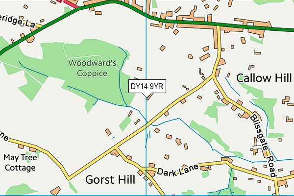 DY14 9YR map - OS VectorMap District (Ordnance Survey) DY14 9YR map - OS VectorMap District (Ordnance Survey)