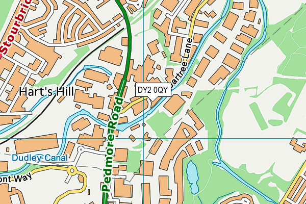 DY2 0QY map - OS VectorMap District (Ordnance Survey)