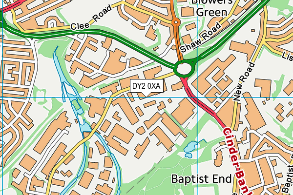 DY2 0XA map - OS VectorMap District (Ordnance Survey)