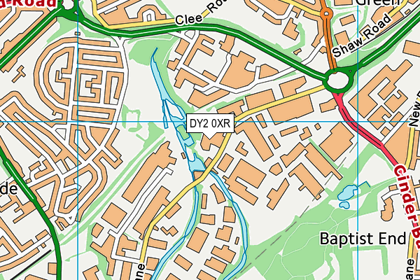 DY2 0XR map - OS VectorMap District (Ordnance Survey)
