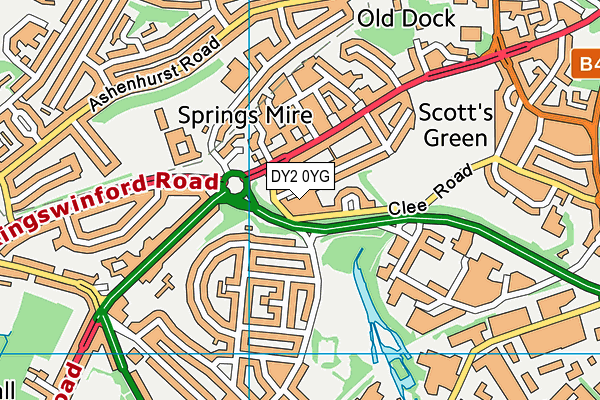 DY2 0YG map - OS VectorMap District (Ordnance Survey) DY2 0YG map - OS VectorMap District (Ordnance Survey)