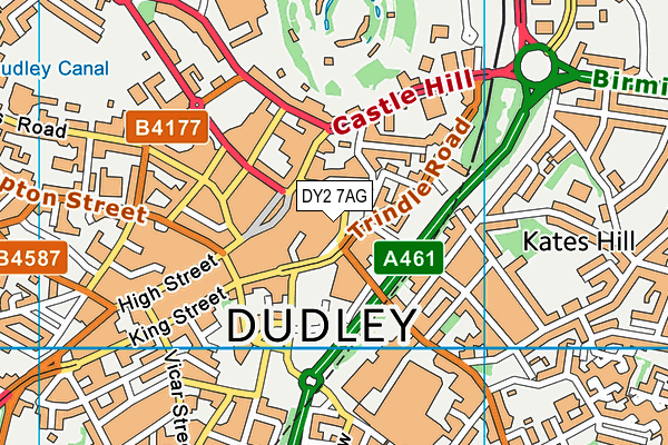 DY2 7AG map - OS VectorMap District (Ordnance Survey)