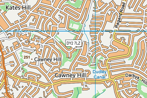DY2 7LZ map - OS VectorMap District (Ordnance Survey) DY2 7LZ map - OS VectorMap District (Ordnance Survey)