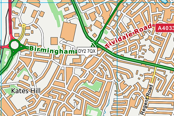 DY2 7QX map - OS VectorMap District (Ordnance Survey) DY2 7QX map - OS VectorMap District (Ordnance Survey)