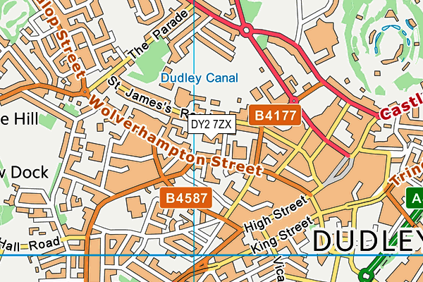 DY2 7ZX map - OS VectorMap District (Ordnance Survey) DY2 7ZX map - OS VectorMap District (Ordnance Survey)