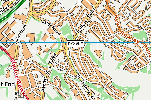 DY2 8HE map - OS VectorMap District (Ordnance Survey) DY2 8HE map - OS VectorMap District (Ordnance Survey)