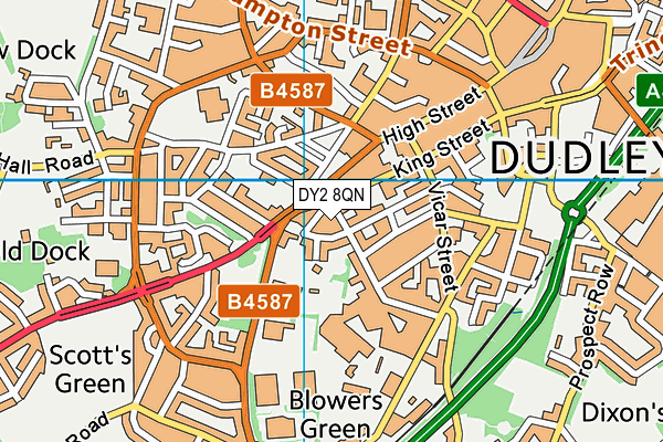 DY2 8QN map - OS VectorMap District (Ordnance Survey)