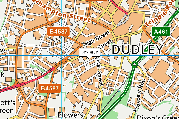 DY2 8QY map - OS VectorMap District (Ordnance Survey) DY2 8QY map - OS VectorMap District (Ordnance Survey)
