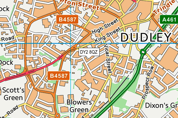 DY2 8QZ map - OS VectorMap District (Ordnance Survey)