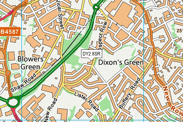 DY2 8SR map - OS VectorMap District (Ordnance Survey)