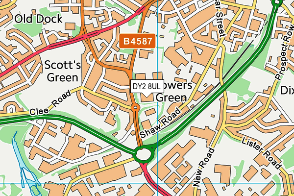 DY2 8UL map - OS VectorMap District (Ordnance Survey) DY2 8UL map - OS VectorMap District (Ordnance Survey)