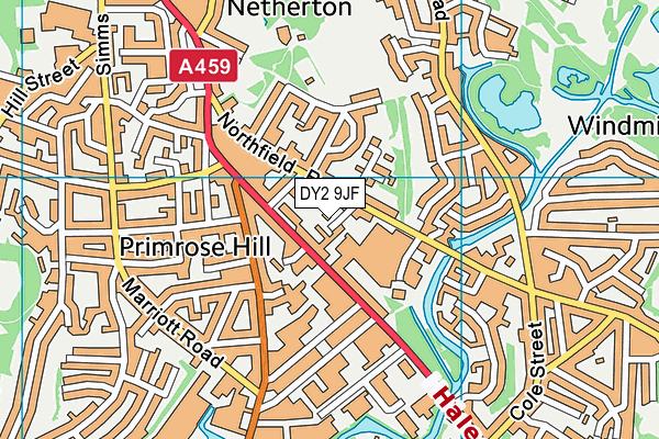 DY2 9JF map - OS VectorMap District (Ordnance Survey) DY2 9JF map - OS VectorMap District (Ordnance Survey)