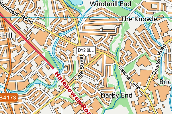 DY2 9LL map - OS VectorMap District (Ordnance Survey) DY2 9LL map - OS VectorMap District (Ordnance Survey)
