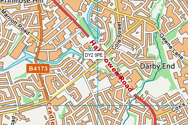 DY2 9PE map - OS VectorMap District (Ordnance Survey) DY2 9PE map - OS VectorMap District (Ordnance Survey)