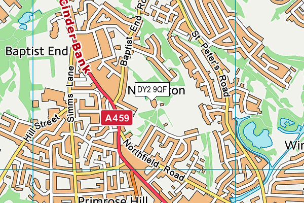 DY2 9QF map - OS VectorMap District (Ordnance Survey)