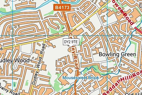 DY2 9TE map - OS VectorMap District (Ordnance Survey) DY2 9TE map - OS VectorMap District (Ordnance Survey)