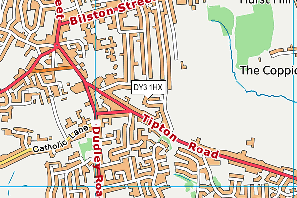 DY3 1HX map - OS VectorMap District (Ordnance Survey) DY3 1HX map - OS VectorMap District (Ordnance Survey)