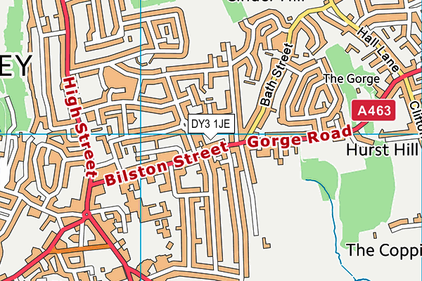 DY3 1JE map - OS VectorMap District (Ordnance Survey)