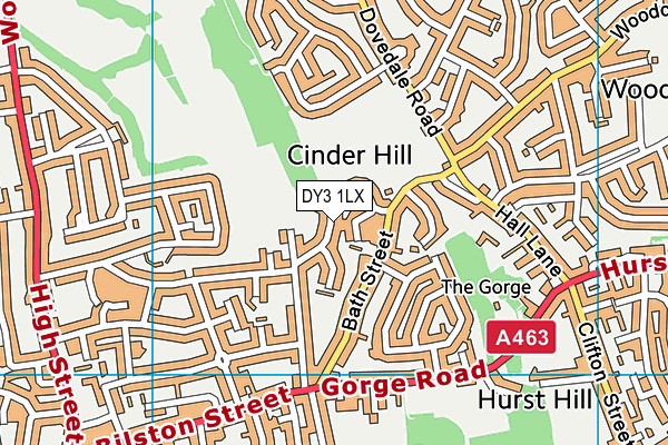 DY3 1LX map - OS VectorMap District (Ordnance Survey) DY3 1LX map - OS VectorMap District (Ordnance Survey)