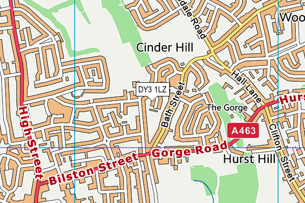 DY3 1LZ map - OS VectorMap District (Ordnance Survey) DY3 1LZ map - OS VectorMap District (Ordnance Survey)