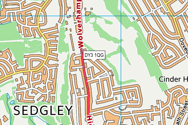 DY3 1QG map - OS VectorMap District (Ordnance Survey)