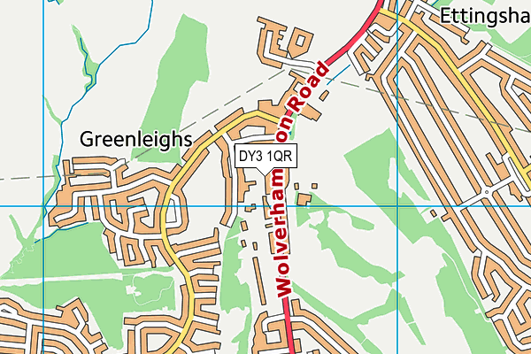 DY3 1QR map - OS VectorMap District (Ordnance Survey)