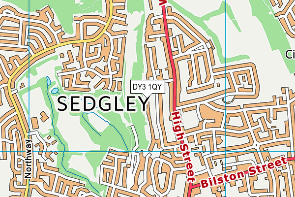 DY3 1QY map - OS VectorMap District (Ordnance Survey)