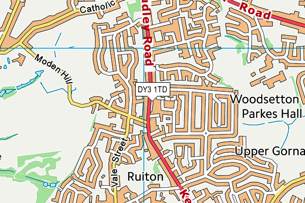 DY3 1TD map - OS VectorMap District (Ordnance Survey) DY3 1TD map - OS VectorMap District (Ordnance Survey)