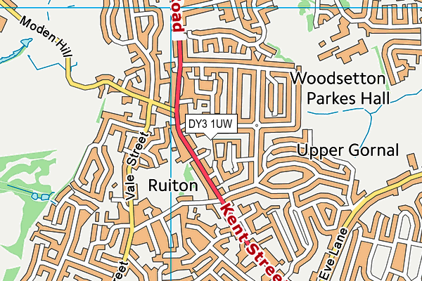 DY3 1UW map - OS VectorMap District (Ordnance Survey) DY3 1UW map - OS VectorMap District (Ordnance Survey)